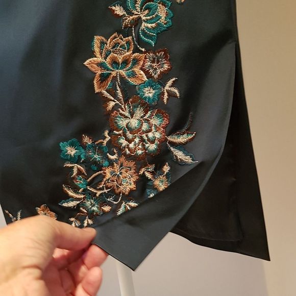 NEXT Tailored By. 🌻NWOT🌻 STUNNING Teal Embroidered SKIRT *UK Size 14 /Medium - Picture 9 of 14
